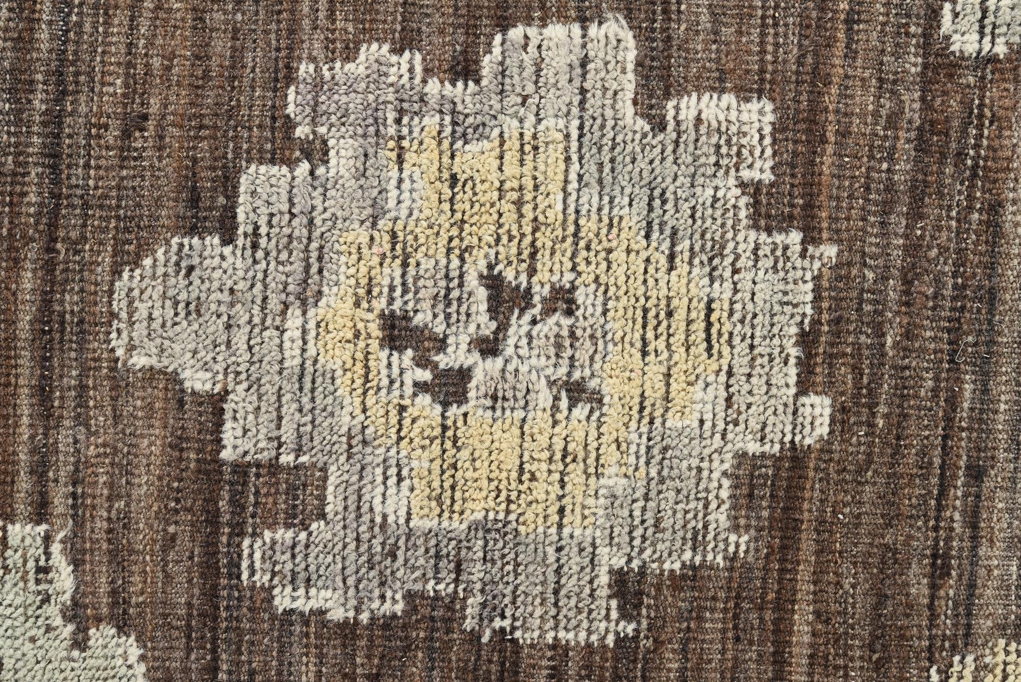 8' 8 x 12' 1 Hand Knotted Oushak Wool Rug