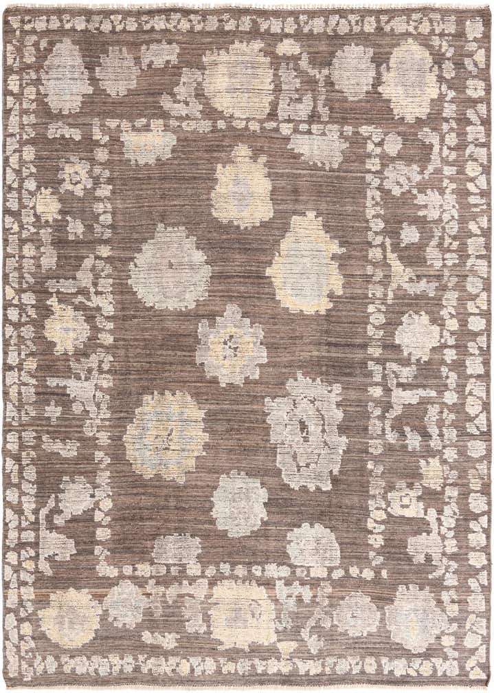 8' 8 x 12' 1 Hand Knotted Oushak Wool Rug