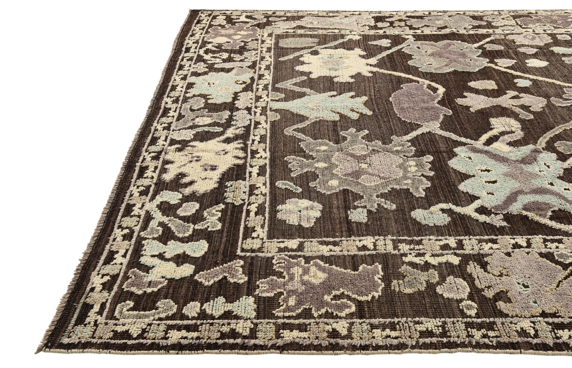 9' 4 x 13' Hand Knotted Oushak Wool Rug