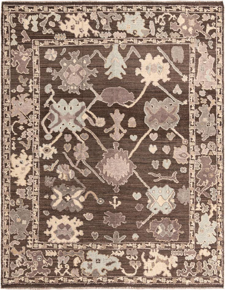 Detail image of 9' 4 x 13' Hand Knotted Oushak Wool Rug