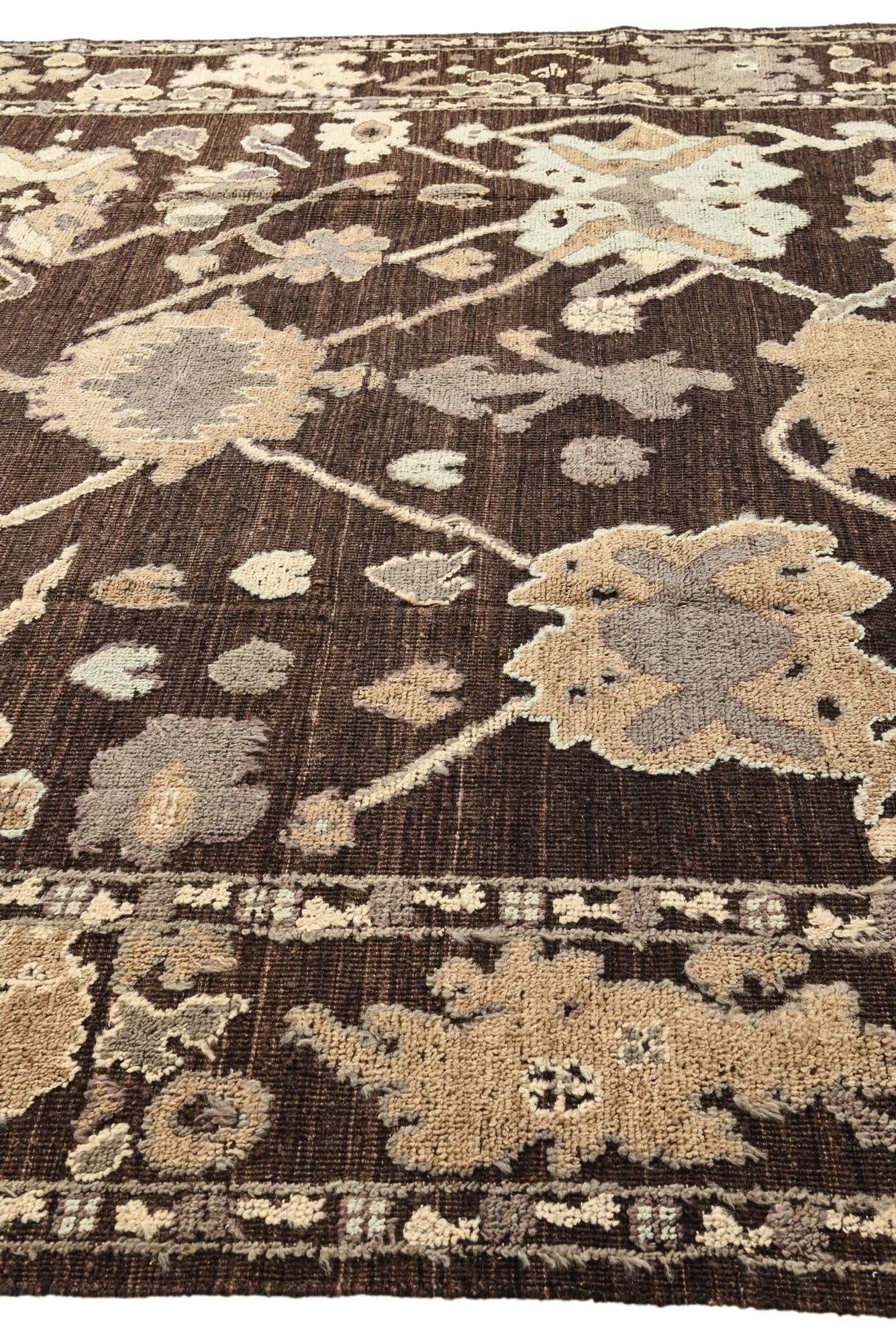 9' 4 x 12' 3 Hand Knotted Oushak Wool Rug