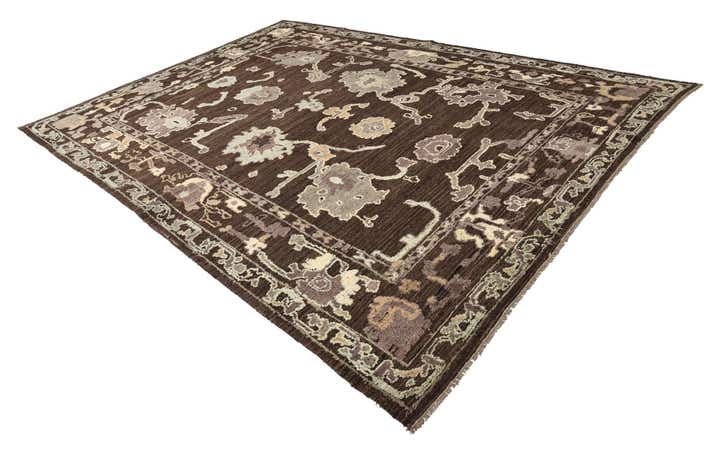 10' 4 x 14' 10 Hand Knotted Oushak Wool Rug