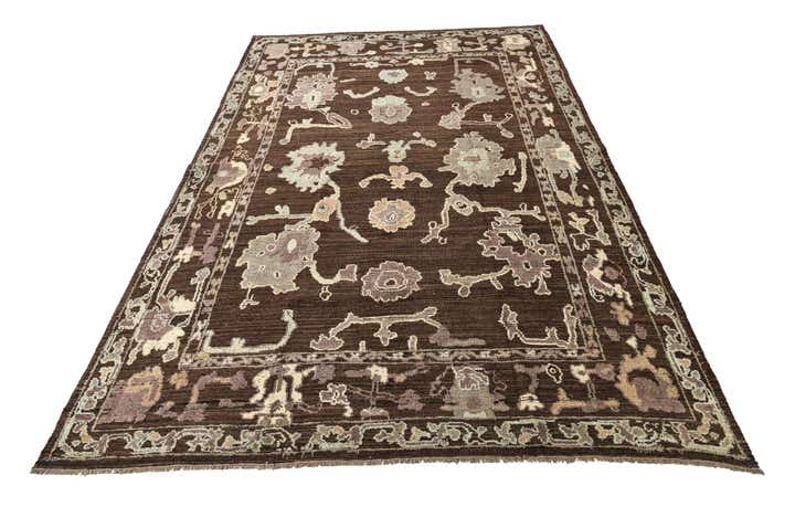 10' 4 x 14' 10 Hand Knotted Oushak Wool Rug