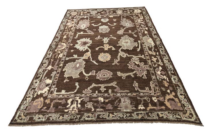 Detail image of 10' 4 x 14' 10 Hand Knotted Oushak Wool Rug