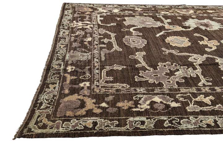 10' 4 x 14' 10 Hand Knotted Oushak Wool Rug