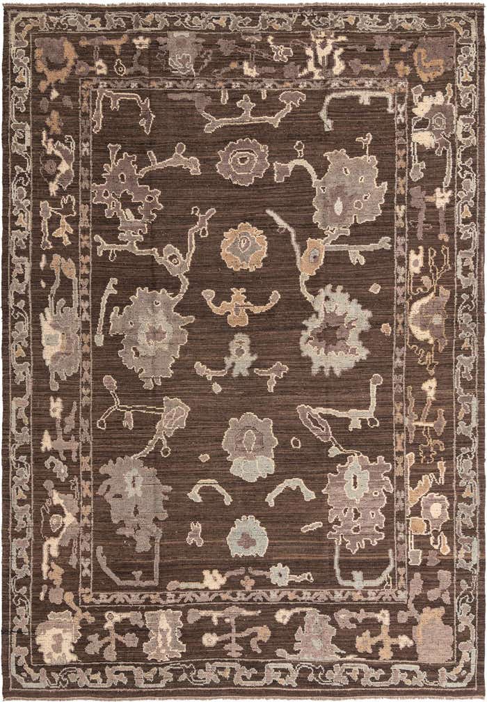 10' 4 x 14' 10 Hand Knotted Oushak Wool Rug
