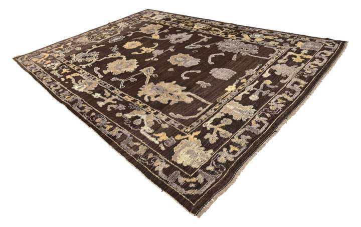 10' 2 x 14' 3 Hand Knotted Oushak Wool Rug