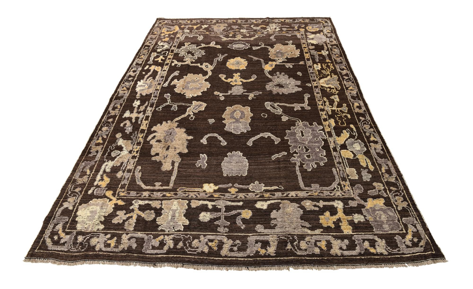 10' 2 x 14' 3 Hand Knotted Oushak Wool Rug