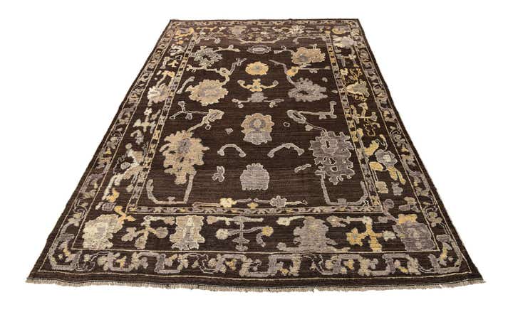 10' 2 x 14' 3 Hand Knotted Oushak Wool Rug