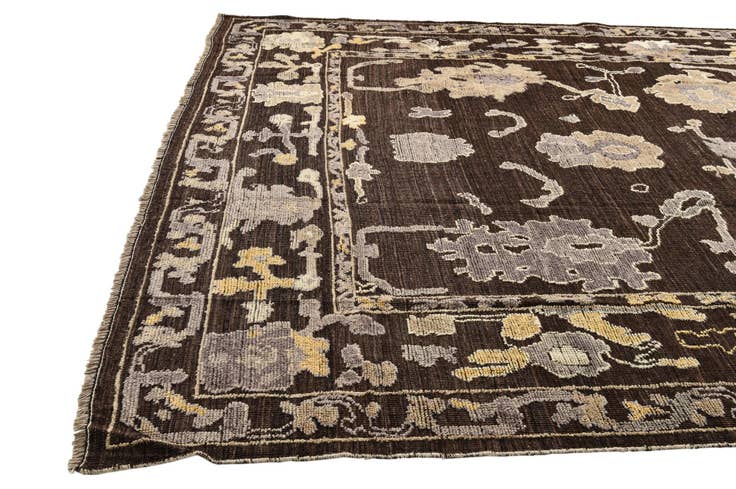 Detail image of 10' 2 x 14' 3 Hand Knotted Oushak Wool Rug