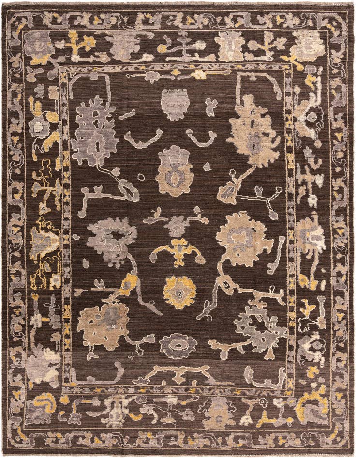 Detail image of 10' 2 x 14' 3 Hand Knotted Oushak Wool Rug