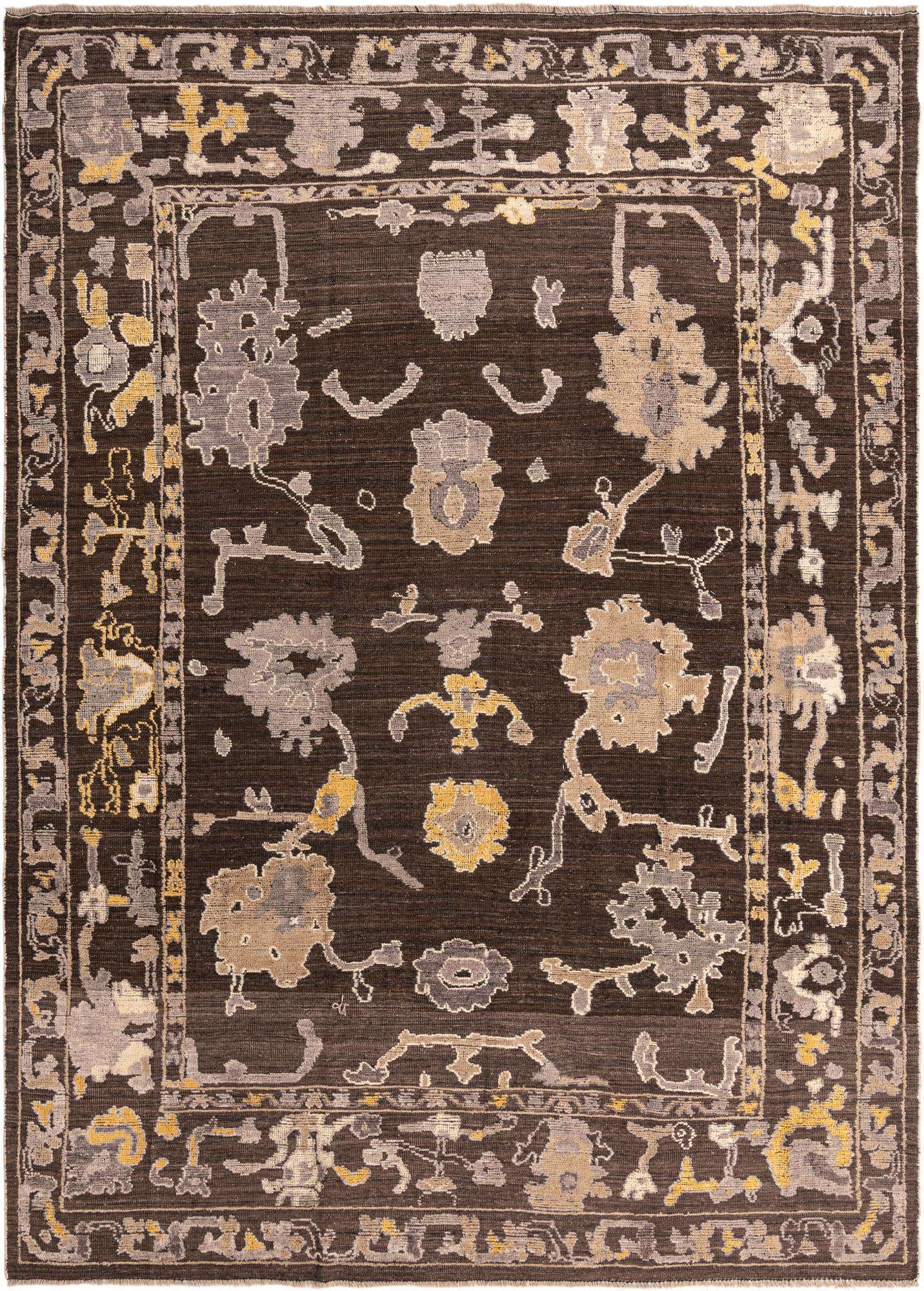 10' 2 x 14' 3 Hand Knotted Oushak Wool Rug