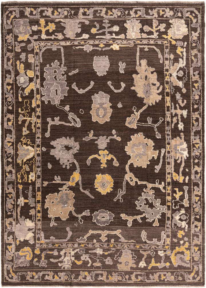 10' 2 x 14' 3 Hand Knotted Oushak Wool Rug
