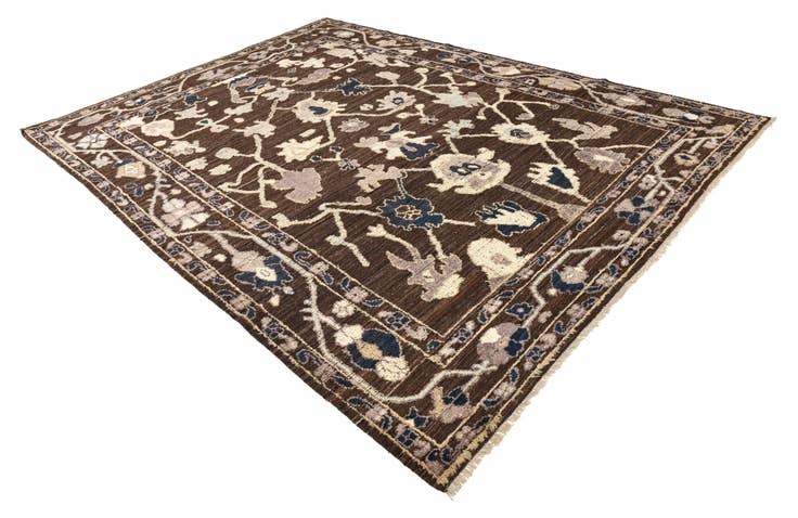 Detailansicht von 275cm x 370cm Handgeknüpft Oushak Wolle Teppich