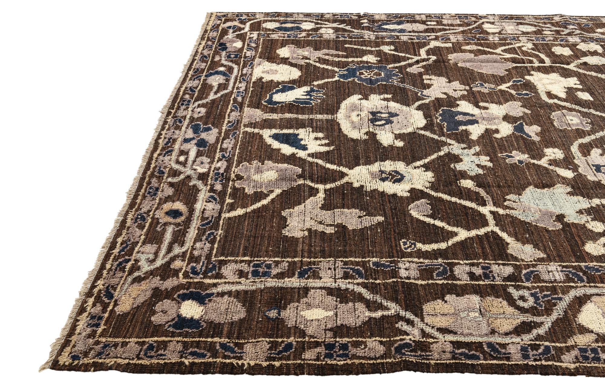 9' x 12' 2 Hand Knotted Oushak Wool Rug