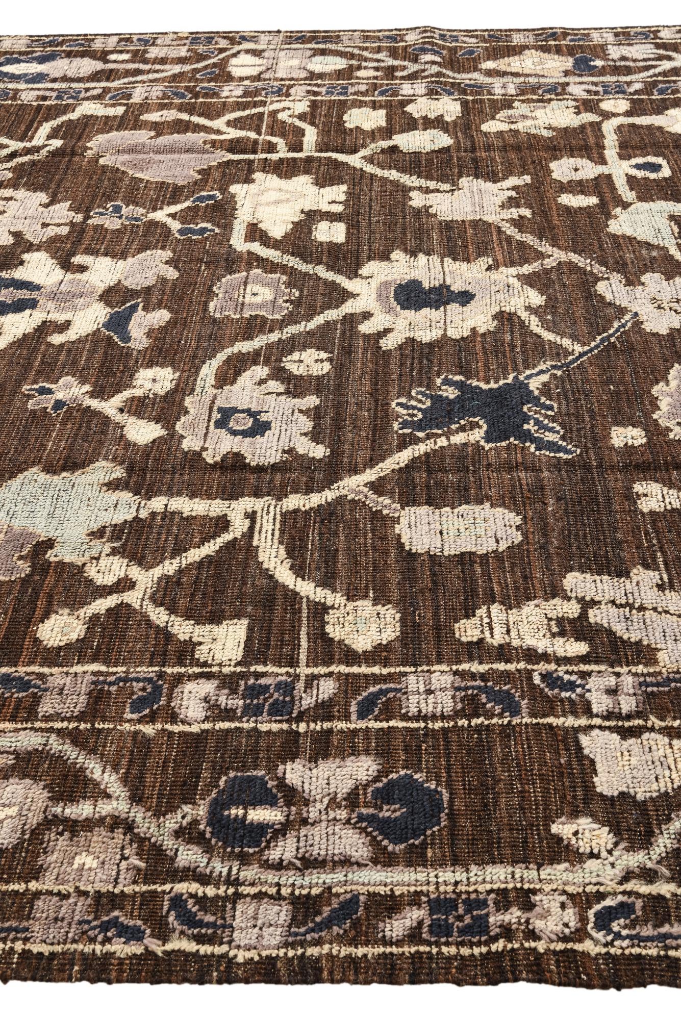 9' x 12' 2 Hand Knotted Oushak Wool Rug