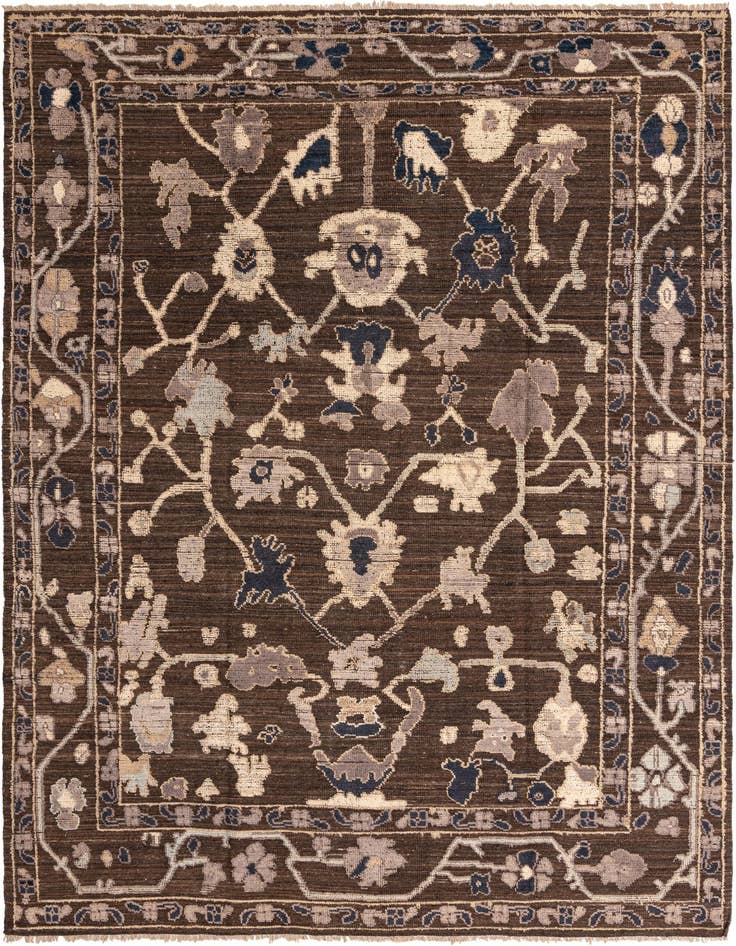 Detail image of 9' x 12' 2 Hand Knotted Oushak Wool Rug