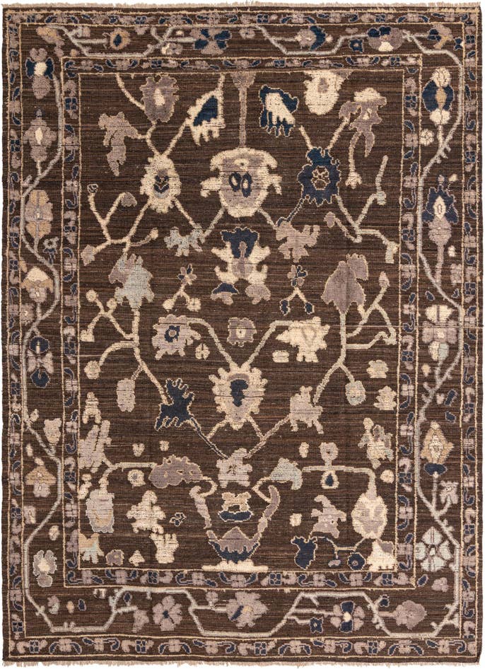 Detailansicht von 275cm x 370cm Handgeknüpft Oushak Wolle Teppich