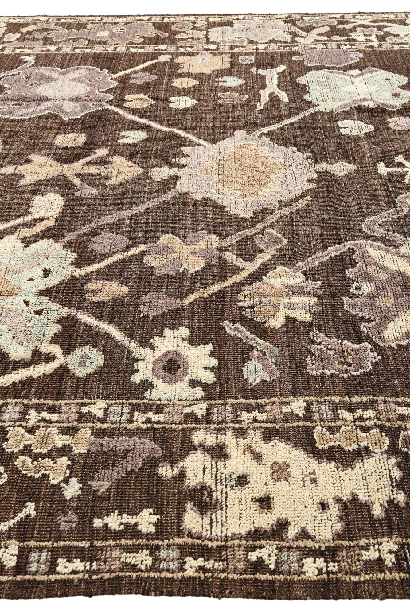 9' 4 x 12' 3 Hand Knotted Oushak Wool Rug
