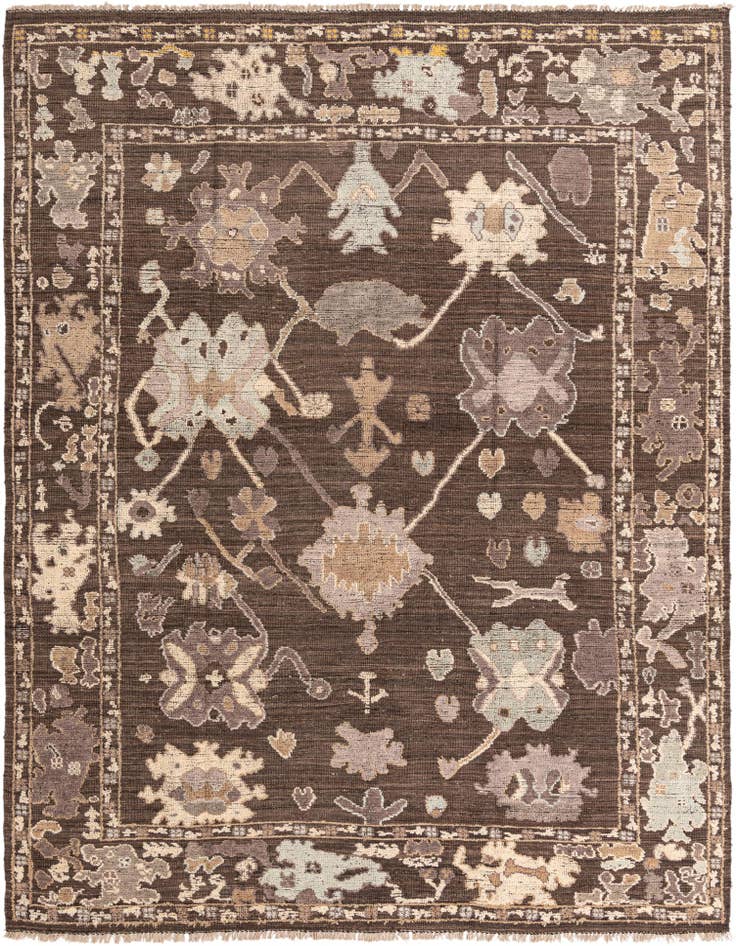 Detail image of 9' 4 x 12' 3 Hand Knotted Oushak Wool Rug