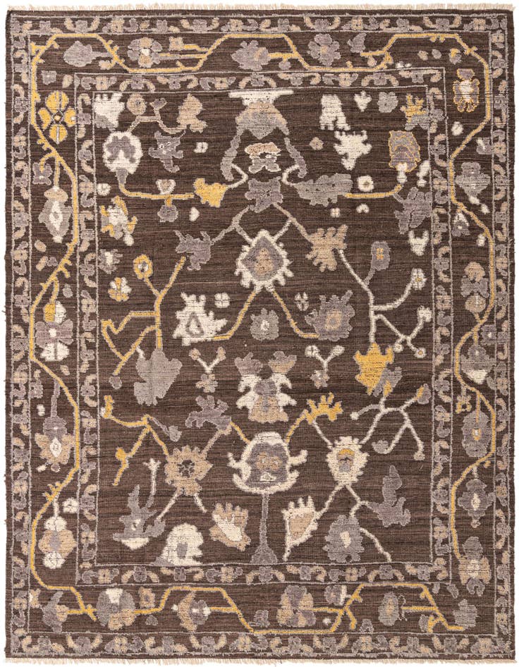 Detail image of 9' 3 x 12' 1 Hand Knotted Oushak Wool Rug