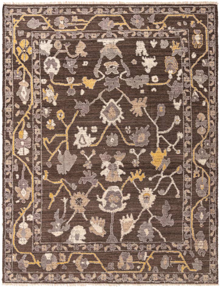 Detailansicht von 280cm x 370cm Handgeknüpft Oushak Wolle Teppich