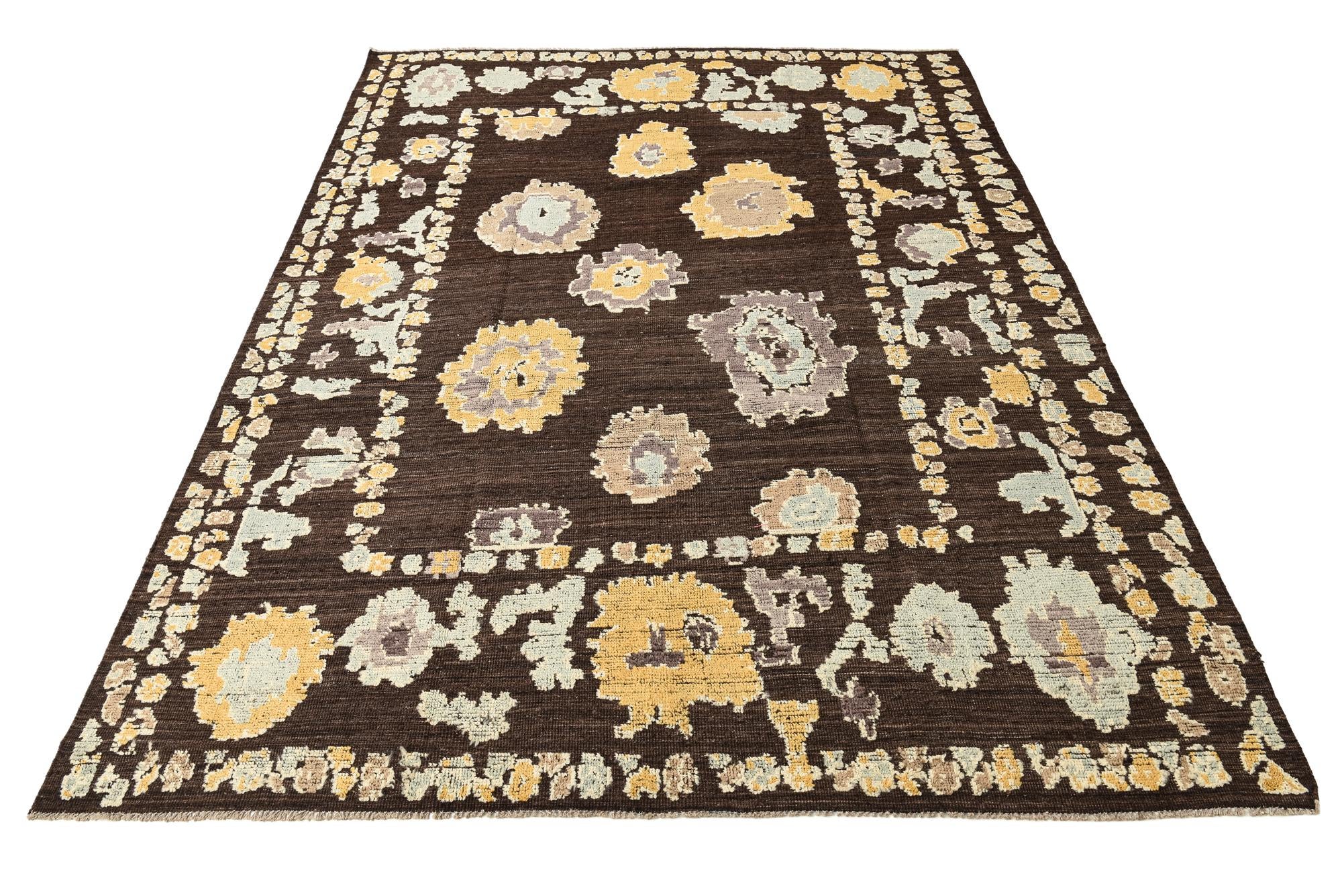 9' 3 x 12' 3 Hand Knotted Oushak Wool Rug