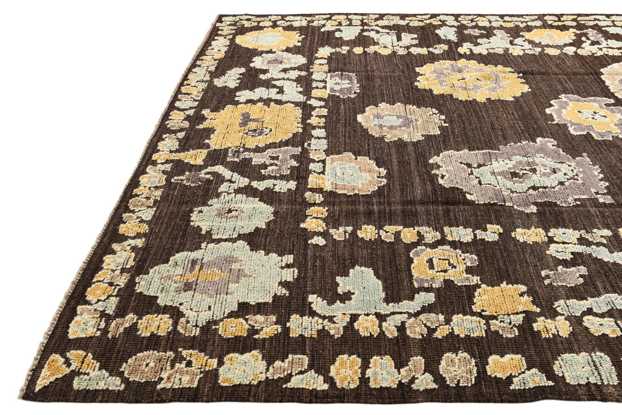 9' 3 x 12' 3 Hand Knotted Oushak Wool Rug