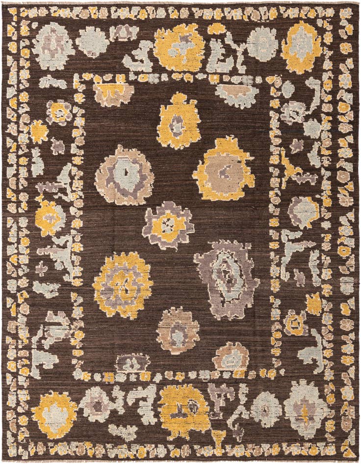 Detail image of 9' 3 x 12' 3 Hand Knotted Oushak Wool Rug