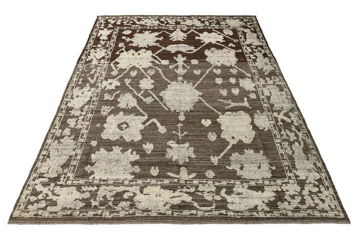 9' 3 x 12' 7 Hand Knotted Oushak Wool Rug