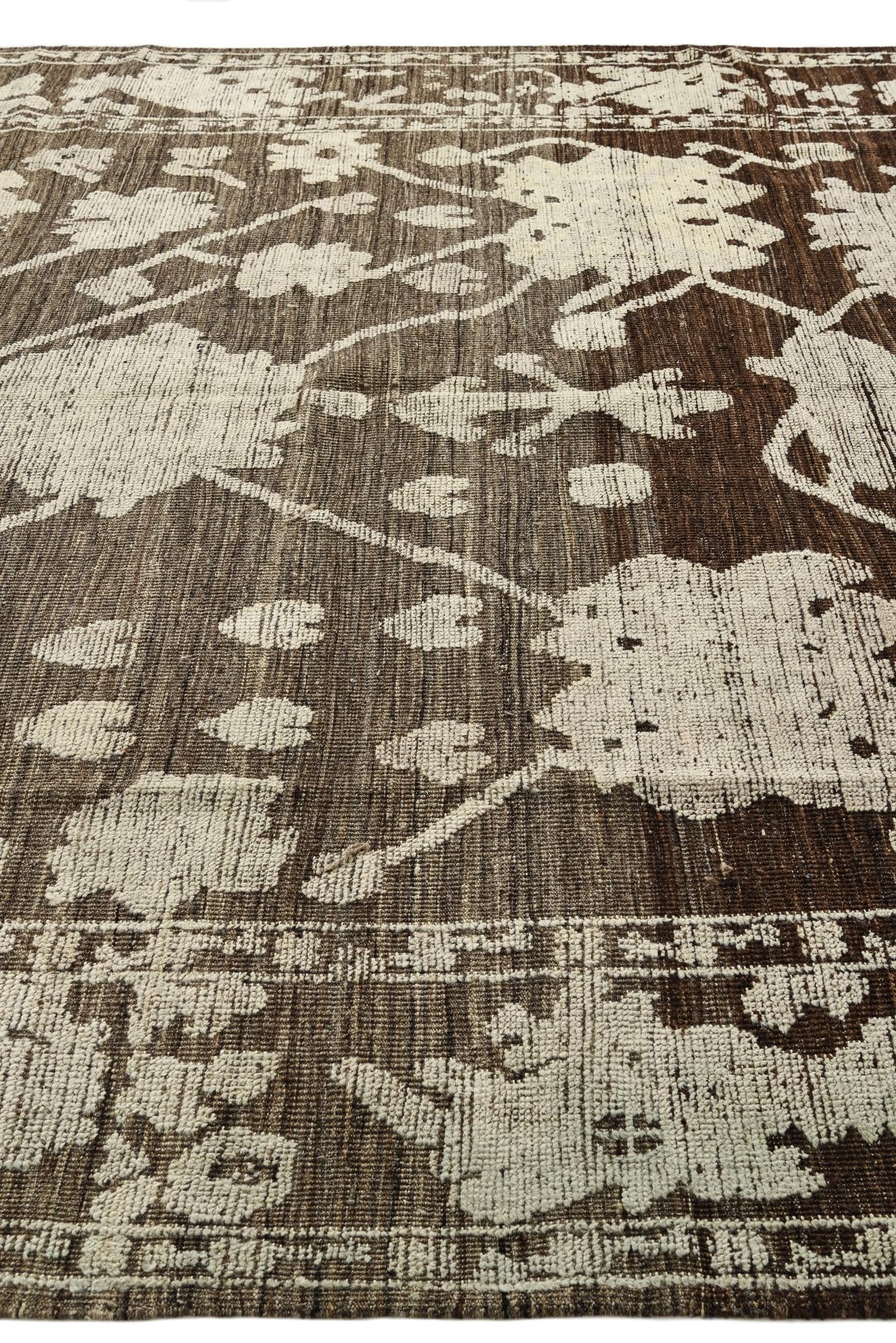9' 3 x 12' 7 Hand Knotted Oushak Wool Rug