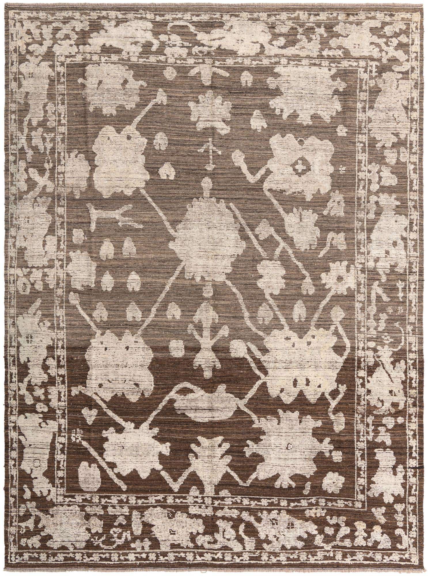 9' 3 x 12' 7 Hand Knotted Oushak Wool Rug