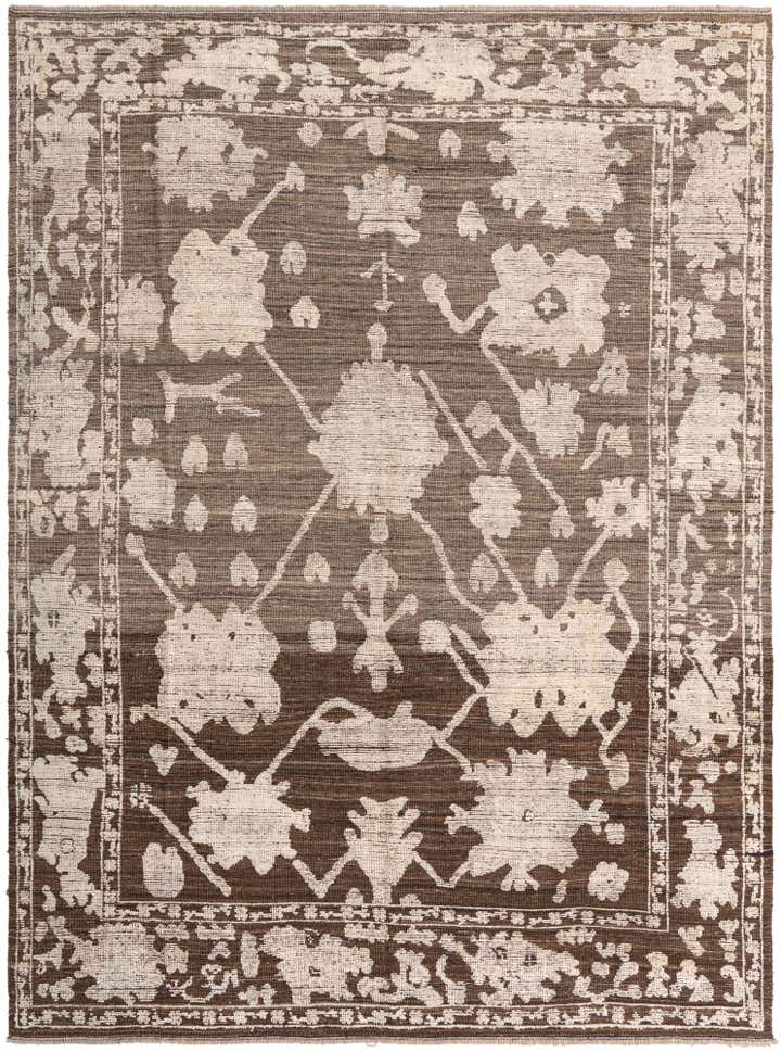 9' 3 x 12' 7 Hand Knotted Oushak Wool Rug