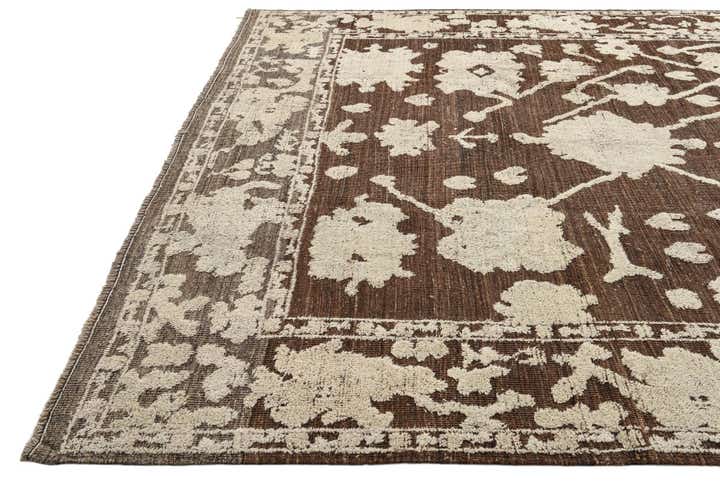 9' 1 x 12' 7 Hand Knotted Oushak Wool Rug