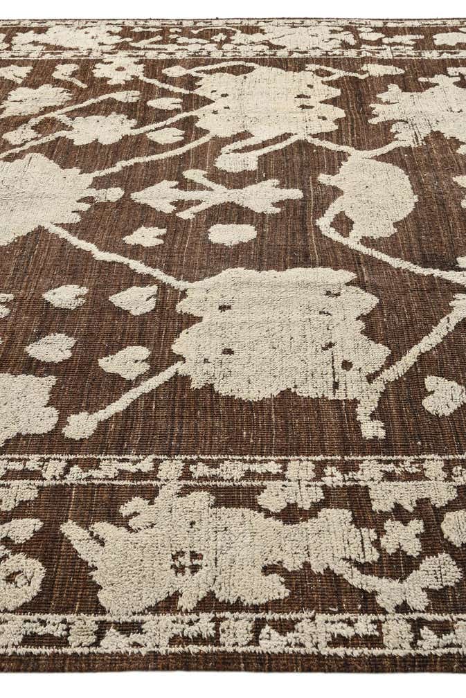 9' 1 x 12' 7 Hand Knotted Oushak Wool Rug