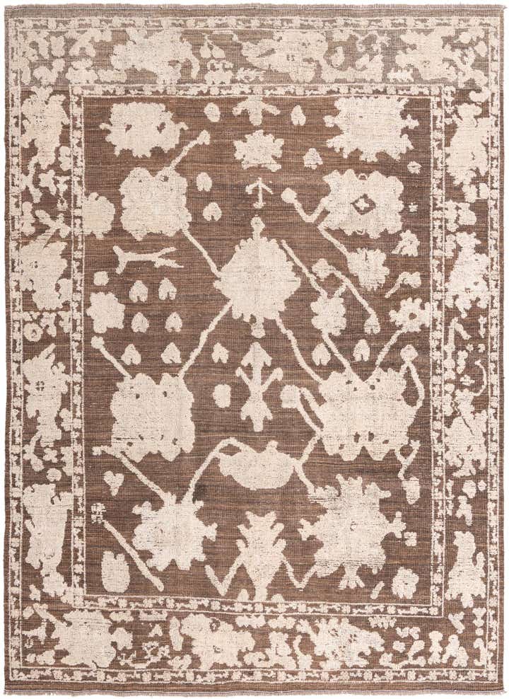 9' 1 x 12' 7 Hand Knotted Oushak Wool Rug