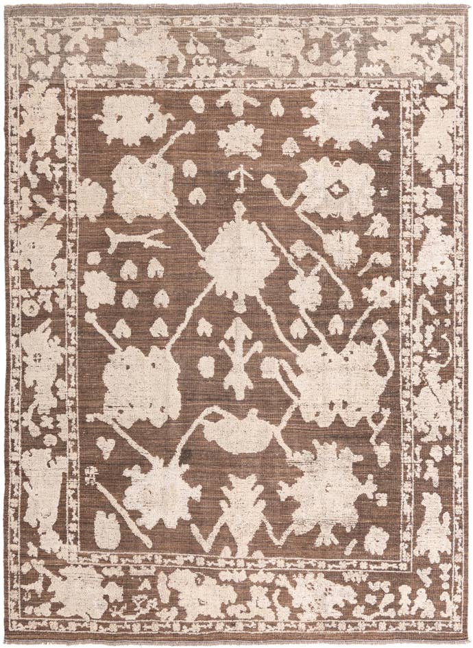 Detail image of 9' 1 x 12' 7 Hand Knotted Oushak Wool Rug