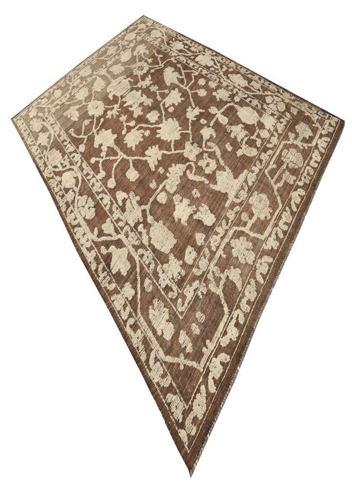 9' 1 x 13' Hand Knotted Oushak Wool Rug