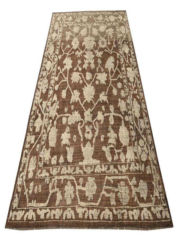 9' 1 x 13' Hand Knotted Oushak Wool Rug