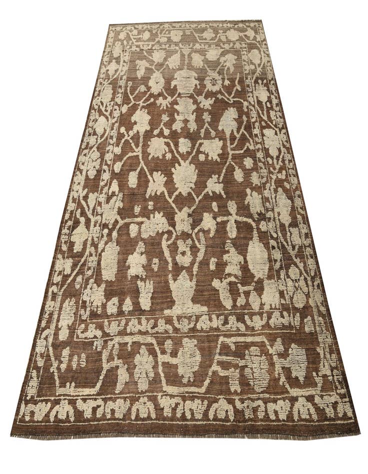 Detail image of 9' 1 x 13' Hand Knotted Oushak Wool Rug