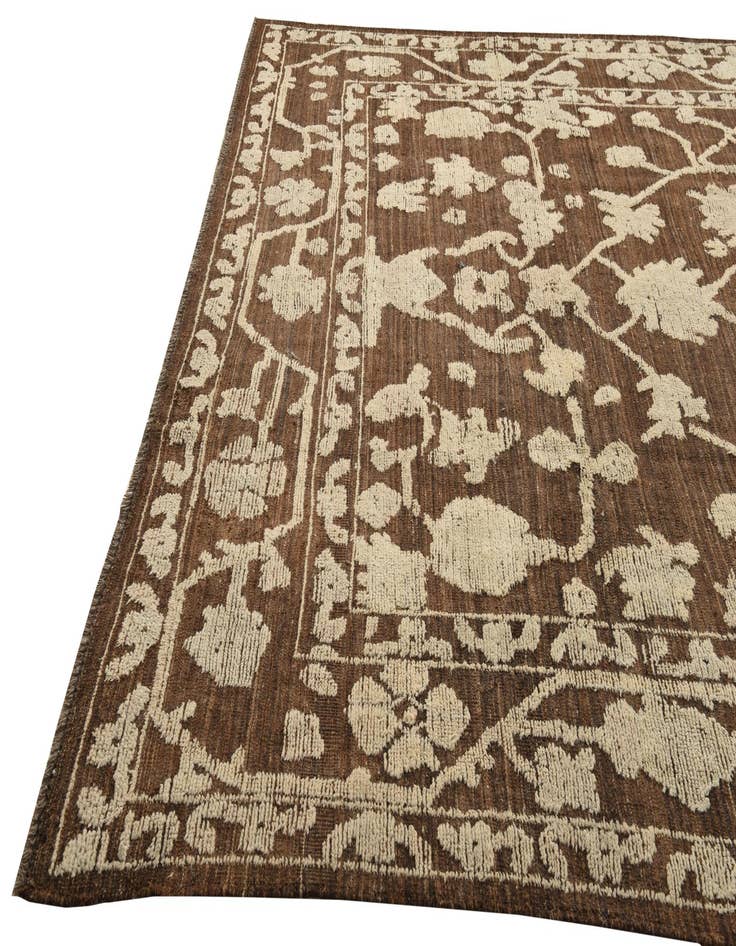 Detail image of 9' 1 x 13' Hand Knotted Oushak Wool Rug