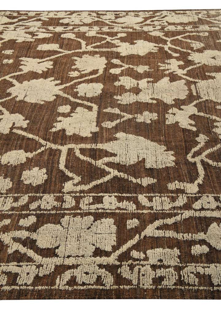 9' 1 x 13' Hand Knotted Oushak Wool Rug