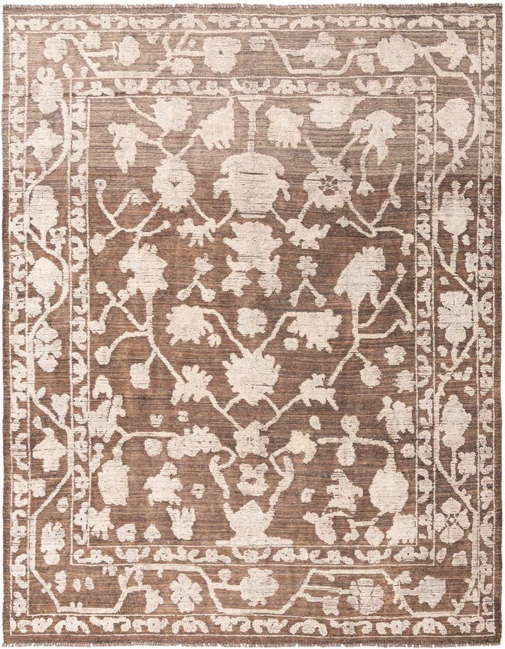 Detail image of 9' 1 x 13' Hand Knotted Oushak Wool Rug