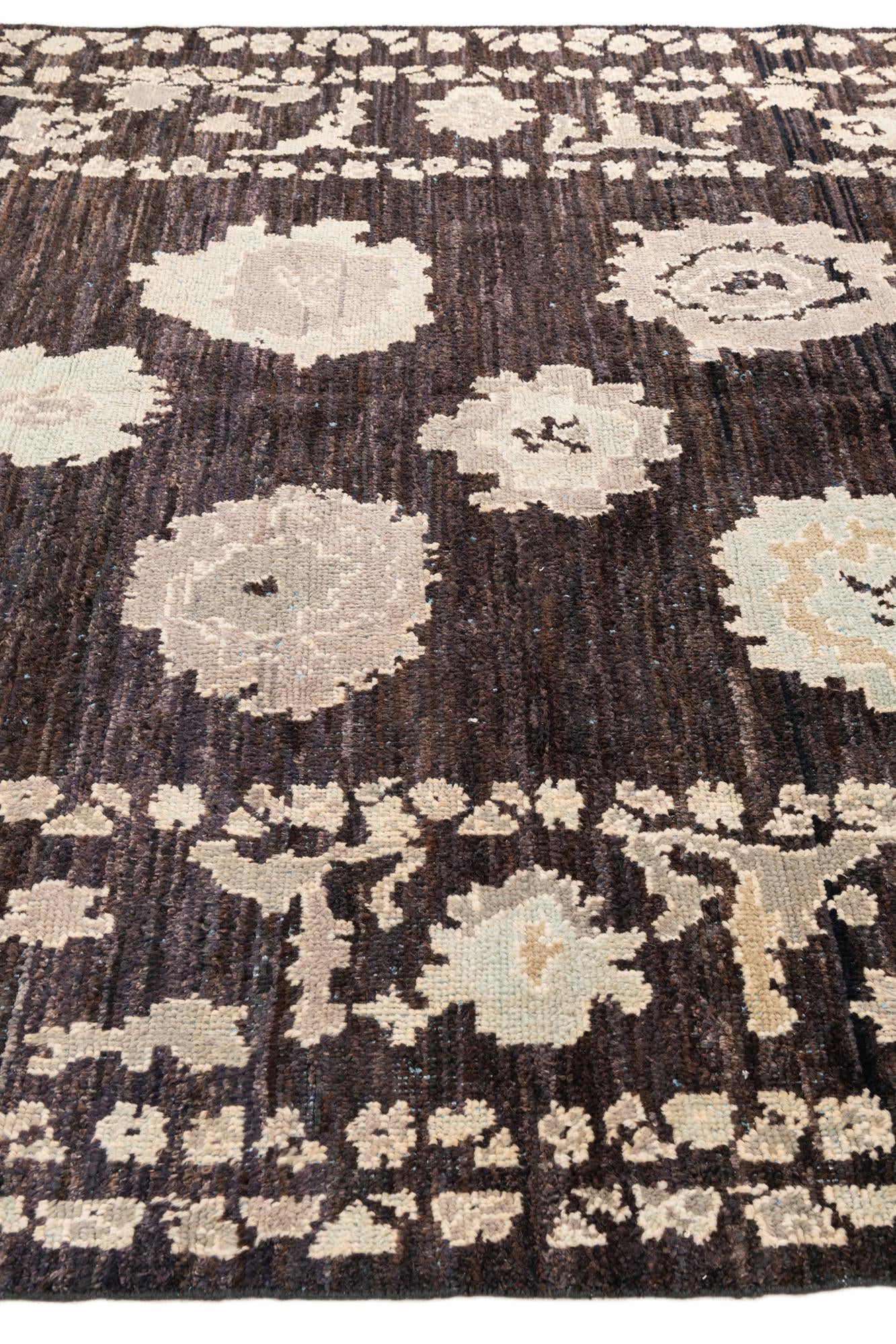 8' 2 x 10' 2 Hand Knotted Oushak Wool Rug