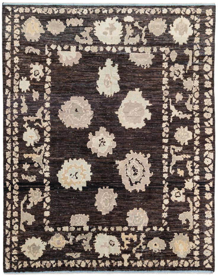 Detail image of 8' 2 x 10' 2 Hand Knotted Oushak Wool Rug