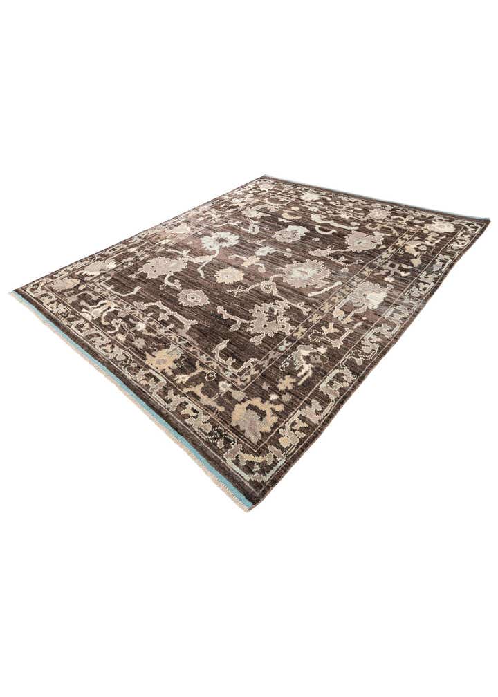 8' 3 x 9' 8 Hand Knotted Oushak Wool Rug