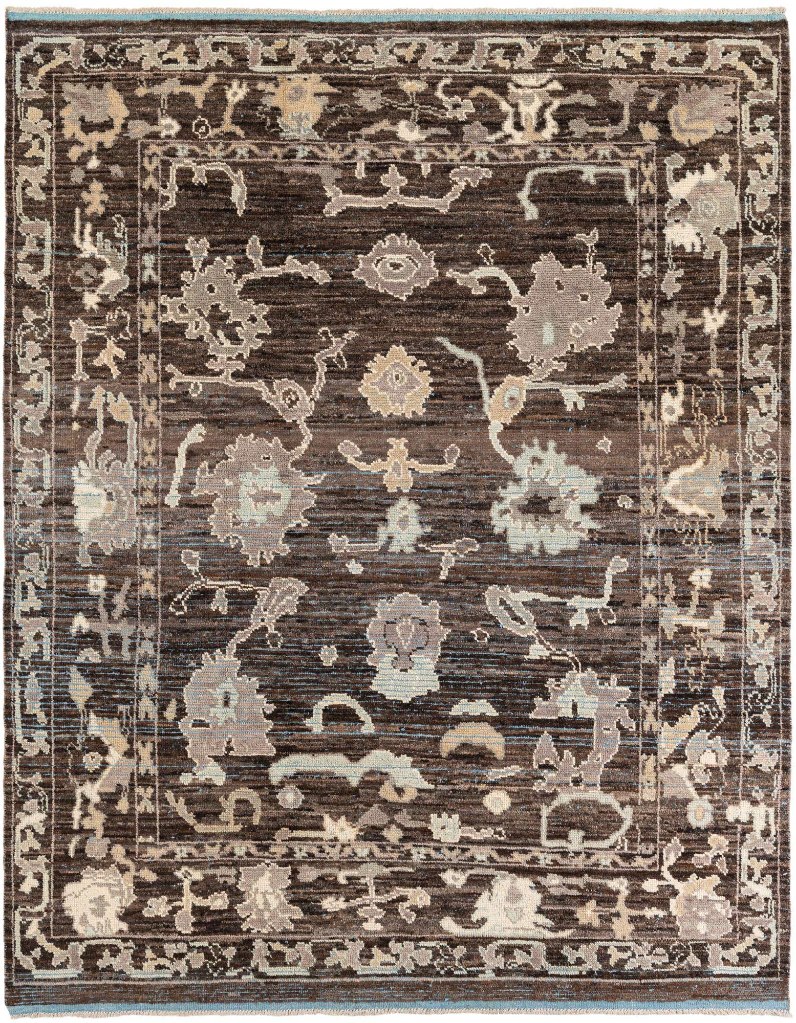 8' 3 x 9' 8 Hand Knotted Oushak Wool Rug