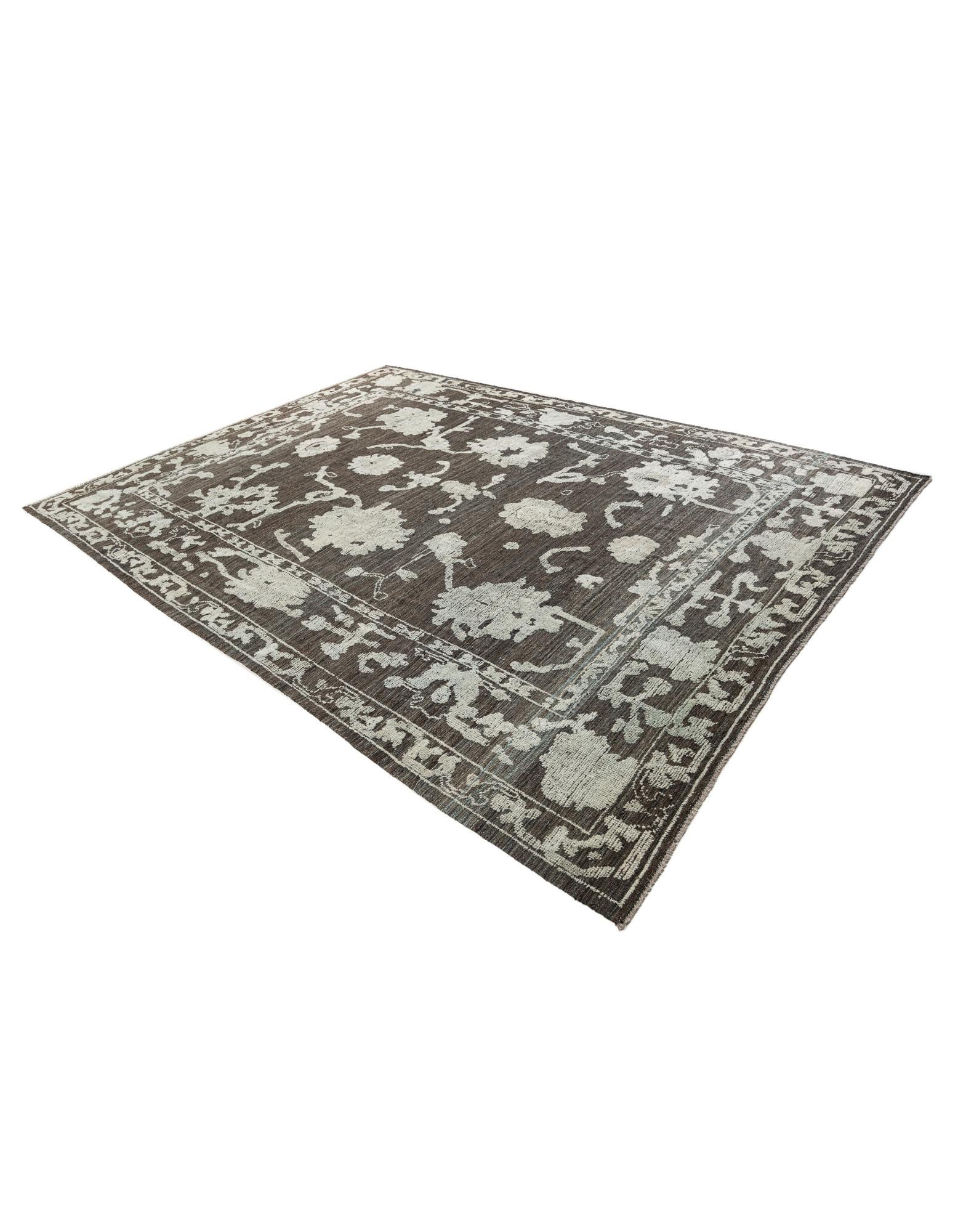 10' 2 x 13' 8 Hand Knotted Oushak Wool Rug