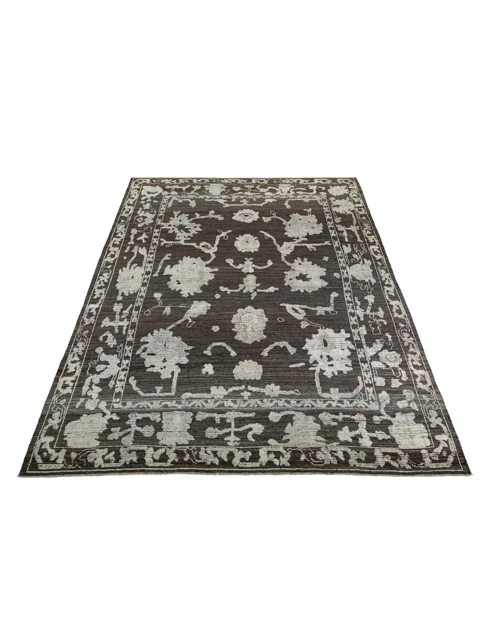 10' 2 x 13' 8 Hand Knotted Oushak Wool Rug