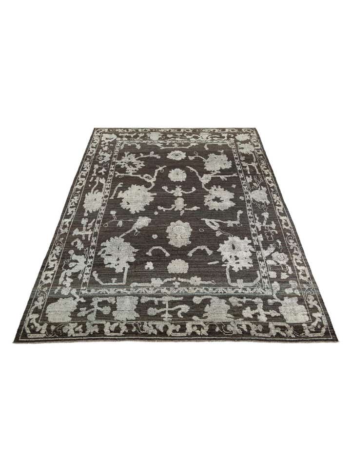 10' 2 x 13' 8 Hand Knotted Oushak Wool Rug